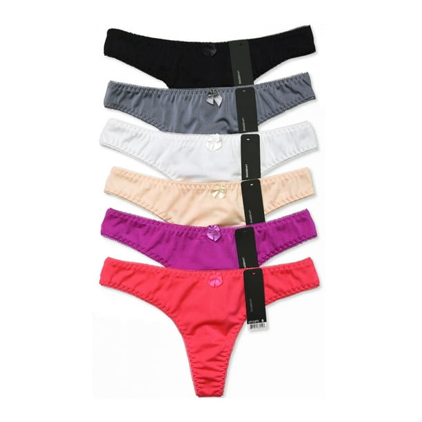 Flying Street - Ladies Polyester Thong Panties 6 Pieces Set - Walmart ...