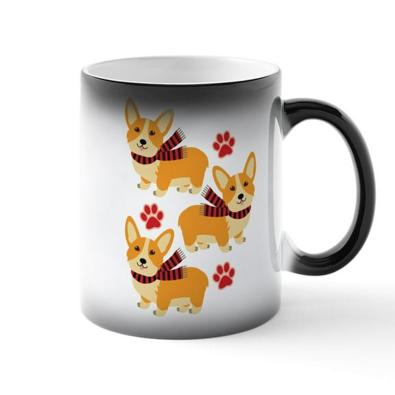 CafePress - Welsh Corgi Trio - 11 oz Color Changing Magic Mug
