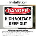 thumbnail image 3 of High Voltage Keep Out OSHA Danger Vinyl Decal Label 10 Inch x 7 Inch - 5 Pack, 3 of 6