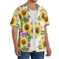 thumbnail image 2 of Yiaed Sunflowers Print Mens Casual Wrinkle Free Shirts Short Sleeve Button Down Summer Stretch Dress Shirt-XX-Large, 2 of 5