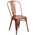thumbnail image 3 of Commercial Grade 4 Pack Copper Metal Indoor-Outdoor Stackable Chair, 3 of 9