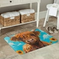 thumbnail image 7 of Vsdgher Cute Cow Sunflowers Art Flannel Anti-Slip Floor Mat Comfort Mat Outdoor Rug, Indoor Outdoor Rugs for Home, Office, Laundry 16''x24''in, 7 of 7