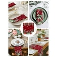 thumbnail image 3 of Christmas Poinsettia Cloth Napkins Set of 6 Reusable Dinner Napkins, Xmas Eucalyptus Botanical Red Cocktail Napkin Washable Table Napkins for Wedding/Holiday Party/Baby Shower 20"x20", 3 of 7