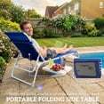 thumbnail image 4 of Outsunny Tanning Chair with Face Hole and Side Table, Navy Blue, 4 of 10