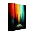 thumbnail image 4 of Canvas Wall Art - RomantzArt 'Abstract City 1' Wall Art for Living Room, Bedroom, or Office Décor by Trademark Fine Art - 18 x 24 Inches, 4 of 4