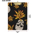 thumbnail image 3 of FMSHPON Skulls Flowers Clipboard Hardboard Wood Nursing Clip Board and Pull for Standard A4 Letter 13x9 inches, 3 of 8