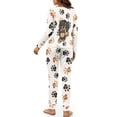 thumbnail image 5 of DISNIMO Women Pajamas Set Pig Dachshund Paw Print Long Sleeve Sleepwear Pajama Pants Casual Pajama Outfits with Pocket 2 Pcs Ladies Lounge Sets Soft Comfy Loungewear for Home, M, 5 of 7