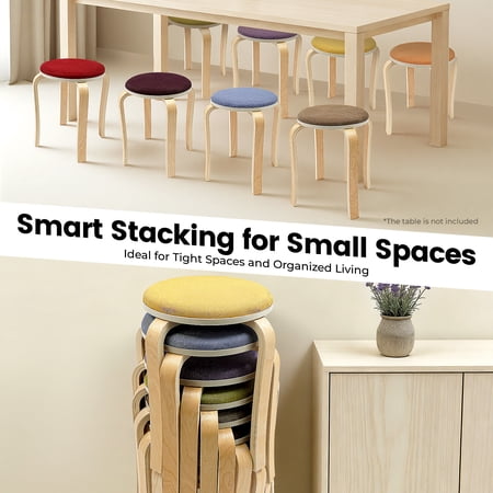 8pcs stackable nesting stools 17inch product