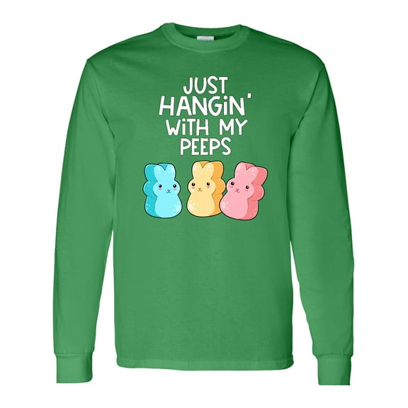 Inktastic Easter Hangin' with My Peeps Long Sleeve T-Shirt