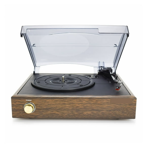 3-Speed Classic Phonograph Gramophone Belt-Driven Turntable Vinyl LP Record Player W/ 2 Built-in Stereo Speakers Vinyl Record Player Vintage