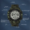 thumbnail image 4 of Reloj Digital De Camuflaje Para Hombre, Reloj Deportivo Para Hombre, Resistente Al Agua Hasta 50 M, Retroiluminación LED De 12/24 Horas, Estilo Militar Para Correr, 4 of 7