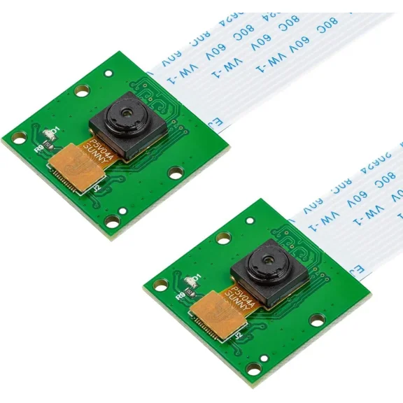 2 Pieces 5MP Camera for Raspberry Pi, 1080P HD OV5647 Camera Module V1 for Pi5, Pi 4, Raspberry Pi 3, 3B , and Other A/B Series