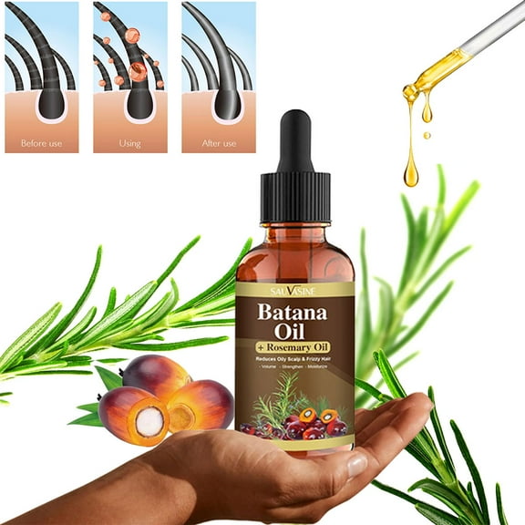 Batana Oil Biotin for Hair Growth Health Nourish Hair Roots And Enhance Shine, Pure Rosemary Serum Oil Hair Loss Regrowth Treatment