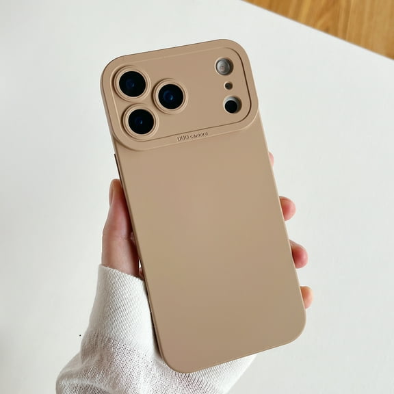 Decase Soft Silicone Slim Phone Case for Apple iPhone 17 Pro,Ultra Thin Camera Lens Protective Anti-Scratch Shockproof Case Cover for Women Men,Military Grade Drop Full Body Protection,Desertgold