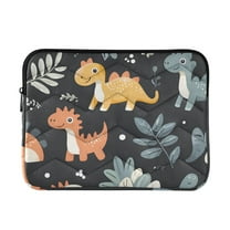 FORMRS 13-13.3 inch Laptop Sleeve Case Soft Carrying Quilted Computer Bag Cover, Orange Dinosaur