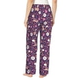 thumbnail image 3 of Uemuo Cute Squirrel Floral Pattern Women's Wide Leg Palazzo Lounge Pants with Pockets Light Weight Loose Comfy Casual Pajama Pants-, 3 of 9