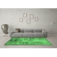 thumbnail image 3 of Ahgly Company Indoor Round Abstract Emerald Green Modern Area Rugs, 4' Round, 3 of 4