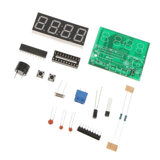 s De De Reloj Electrónico LED PCB Bricolaje licencia De Circuito Digital Establecido 4 Dígitos shamjiam Kits de reloj digital