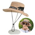 thumbnail image 4 of Sombrero de pescador para hombre, protector solar para pesca al aire libre, protección UV, ala grande, color caqui, 4 of 5