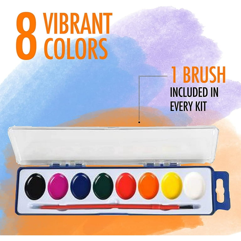ArtCreativity Watercolor Paint Set for Kids, Set of 12, 8-Colors Painting  Kit with Brush, Watercolor Painting Supplies for Boys and Girls, Art Party