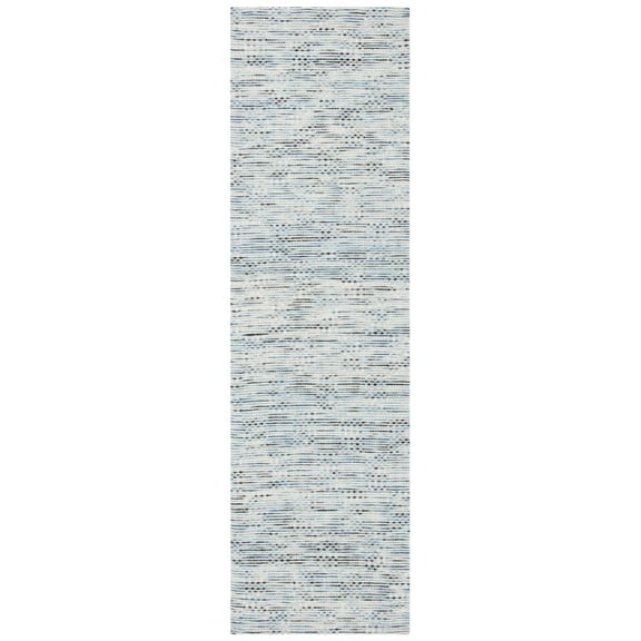 SAFAVIEH Marbella Johann Abstract Runner Rug, Navy/Beige, 2'3" x 8'