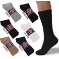 thumbnail image 3 of Diamond Star 6-Pack Diabetic Socks for Men & Women - Non-Binding Cushion Cotton Crew Socks for Neuropathy, Edema, & Circulatory Support (Black, Sock Size 13-15, Fits Men's Shoe Size 9-14), 3 of 6