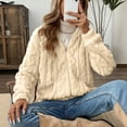 thumbnail image 6 of TKLPEHG Winter Coats for Women Solid Color Zip Up Fleece Jacket Casual Long Sleeve Hooded Warm Coats Overcoat (Beige,XXL), 6 of 8