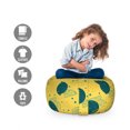 thumbnail image 2 of Retro Storage Toy Bag Chair, Lemon Slices and Limes on Large Circles Geometric Pop Art Freshness Graphic, Stuffed Animal Organizer Washable Bag, Small Size, Mustard Dark Teal, by Ambesonne, 2 of 3