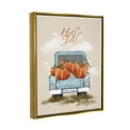 thumbnail image 3 of Hello Fall Seasonal Autumn Pumpkins Holiday Graphic Art Metallic Gold Framed Art Print Wall Art, 3 of 6
