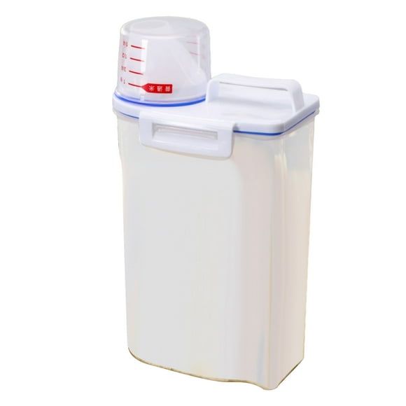 Coffre à Riz D'une Capacité de 2 kg : Récipient à Riz Compact et Portable avec Conception de Boîte, Plastique PP de Qualité Alimentaire et Joint Hermétique pour la Fraîcheur (Couleur Transparent)