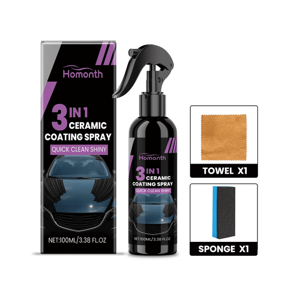 Homonth Nano-Coating Spray - 3-in-1 Car Maintenance & Polishing, Water, Stain & Oil Resistant