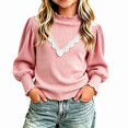 thumbnail image 3 of DJDLJWCJ Girls Long Sleeve Shirt Kids Soft Solid Basic Tops Fall Casual Shirt Pink Size 3T, 3 of 6