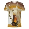 thumbnail image 5 of Xysaqa Men's Short Sleeve Shirt 3D Beer Printed Novelty T-Shirts Casual Summer Funny Graphic Tees Tops M-5XL, 5 of 5