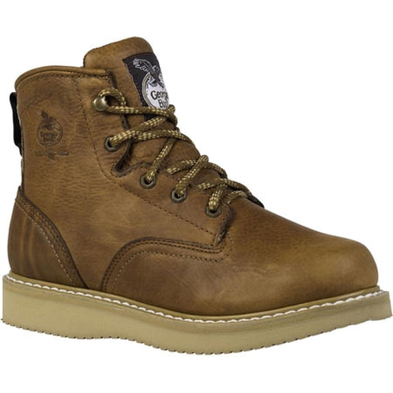 Men's Georgia Boot G6342 Steel Toe 6" Wedge Barracuda Gold 14 W