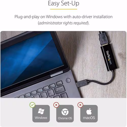 thumbnail image 4 of Adaptateur USB 3.0 vers HDMI StarTech.com, convertisseur moniteur USB vers HDMI pour Windows, 1080p (non compatible avec macOS/ChromeOS/Linux), 4 of 5