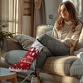 thumbnail image 2 of COEQINE Christmas Leg Cast Covers Snowflakes Stretch Fabric Leg Cast Protector Anti Scratch Cast and Bandage Protector Christmas Decorative Leg Plaster Cover Large, 2 of 7