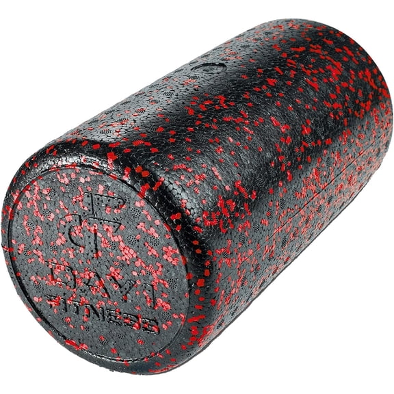 Champion Sports WL12SPKRD 12 in. High-Density Foam Roller, Speckled Red