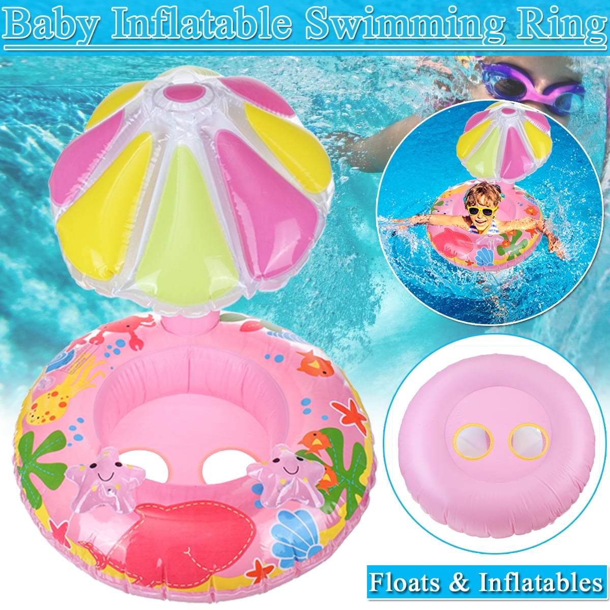 pink baby swim ring