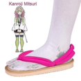 thumbnail image 2 of Accesorios de cosplay de Demon Slayer Kimetsu No Yaiba, zuecos de cosplay de Kamado Nezuko, kimono, chanclas, zapatillas Geta, 37,6, 2 of 3