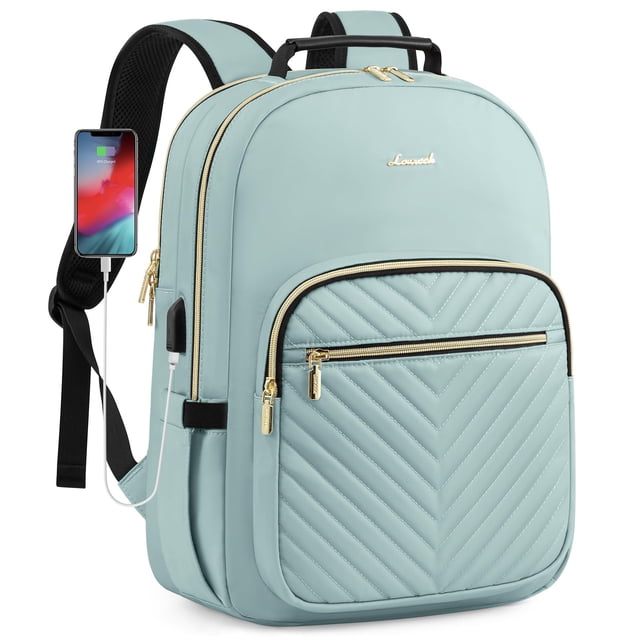 Mochila LOVEVOOK para portátil de 15.6 pulgadas con puerto USB para mujer