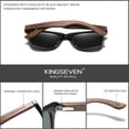 thumbnail image 4 of Handmade Wooden Sunglasses by KINGSEVEN - UV400 Protection, Polarized Lenses, Retro Design - Perfect for Men & Women!, 4 of 5
