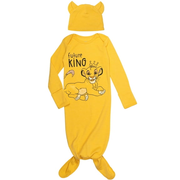 Disney Lion King Simba Cosplay Sleeper Gown and Hat Newborn to Infant