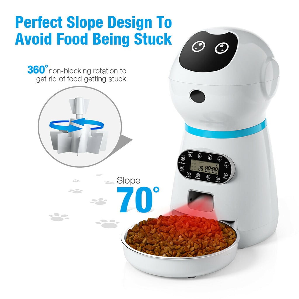 UMfun Automatic Pet Feeder Dog Cat Programmable Animal Food Bowl Timed