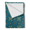 thumbnail image 2 of Tribal Soft Flannel Fleece Throw Blanket, Composition of Blooming Flowers Abstract Colorful Design with Circles and Rhombus, Cozy Plush for Indoor and Outdoor Use, 60" x 80", Multicolor, by Ambesonne, 2 of 5