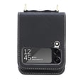 thumbnail image 7 of Dteck For Samsung Galaxy Z Flip4,Shockproof Artificial Leather Adjustable Shoulder Strap Case Cover,Black, 7 of 7