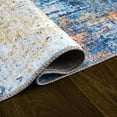 thumbnail image 4 of Yesfashion Carpets Area Rugs Washable 8'*10' Modern Abstract Rug Distressed Rug Bedroom Stain Resistant Thin Home Decor Rug for Home,Blue/Orange Blue Orange 8*10ft, 4 of 7