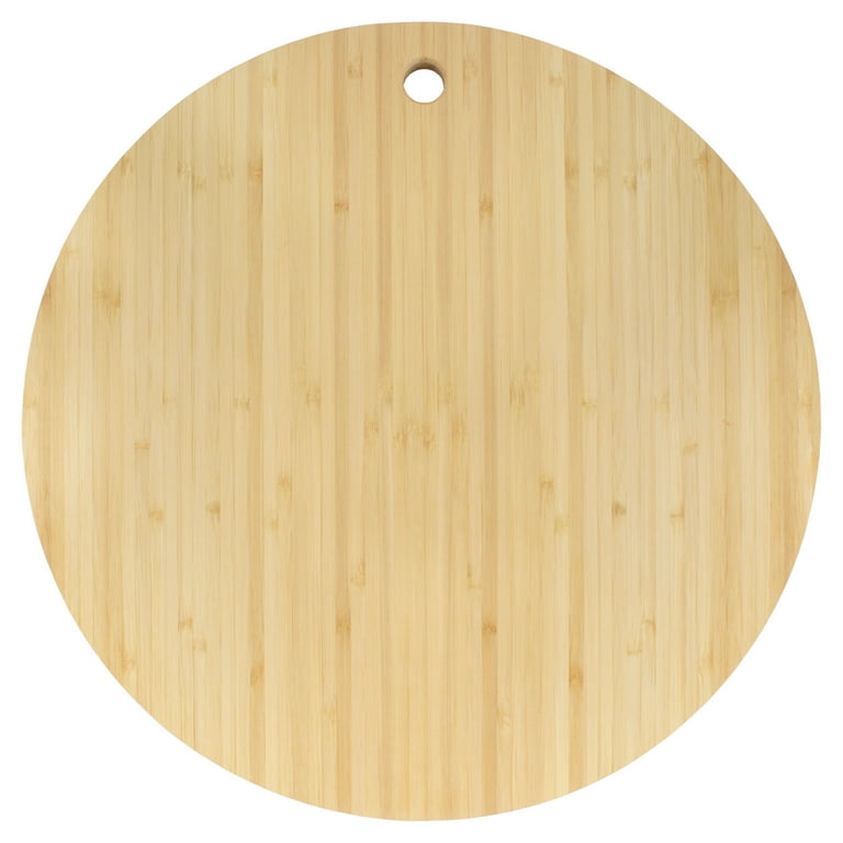 BambooMN Round Cutting Board 15 Diameter x 0.75 Thickness - 1