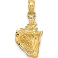 thumbnail image 5 of 14K Yellow Gold Enameled 3-D Conch Shell Pendant (22 X 9) Made In Peru k1899, 5 of 6