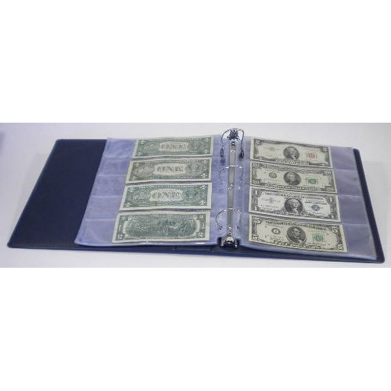 Coin and Currency Collecting Starter Bundle with Blue Album - Includes A Coin Album, 20 Pocket Pages