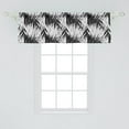 thumbnail image 2 of Ambesonne Tropical Valance Pack of 2, Monochrome Simplistic Palm, 54"X18", Charcoal Grey, 2 of 2
